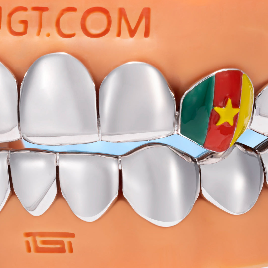 Silver African Flag Grillz