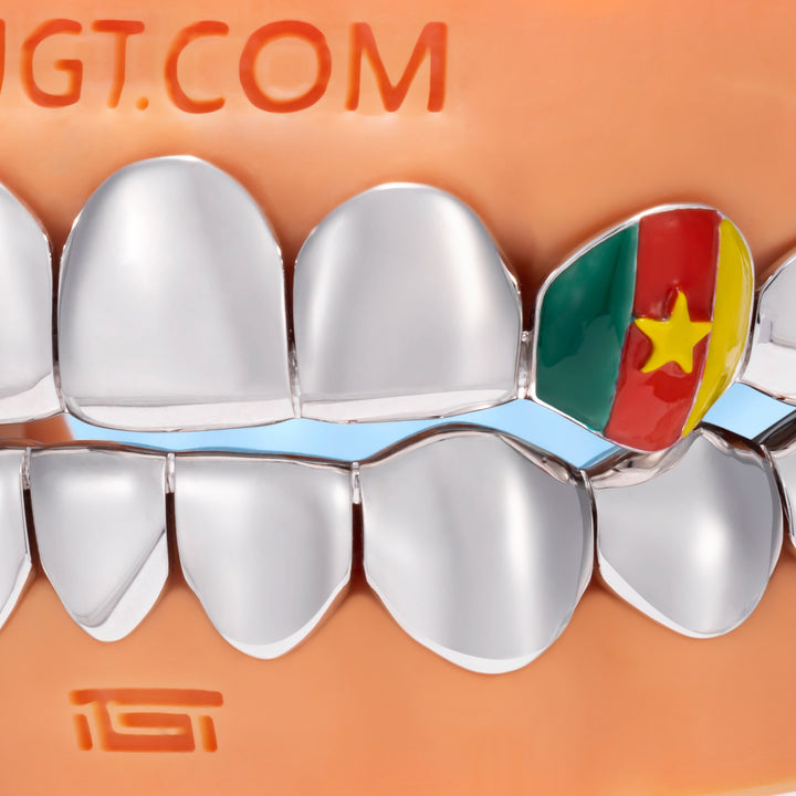 Silver African Flag Grillz