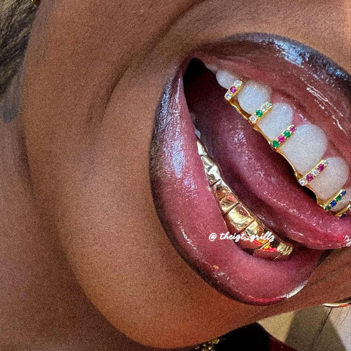 Single Row Diamond Bar Grillz