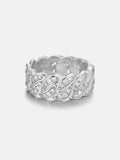 Solid Gold 8mm Diamond Cuban Ring - deposit