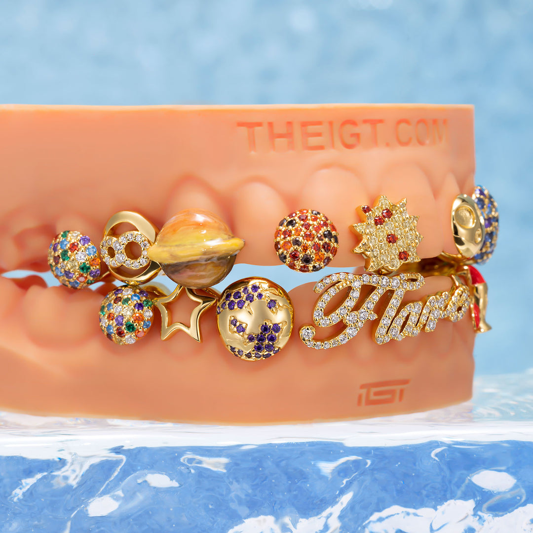 "Space Galaxy" Planet & Rocket Grillz