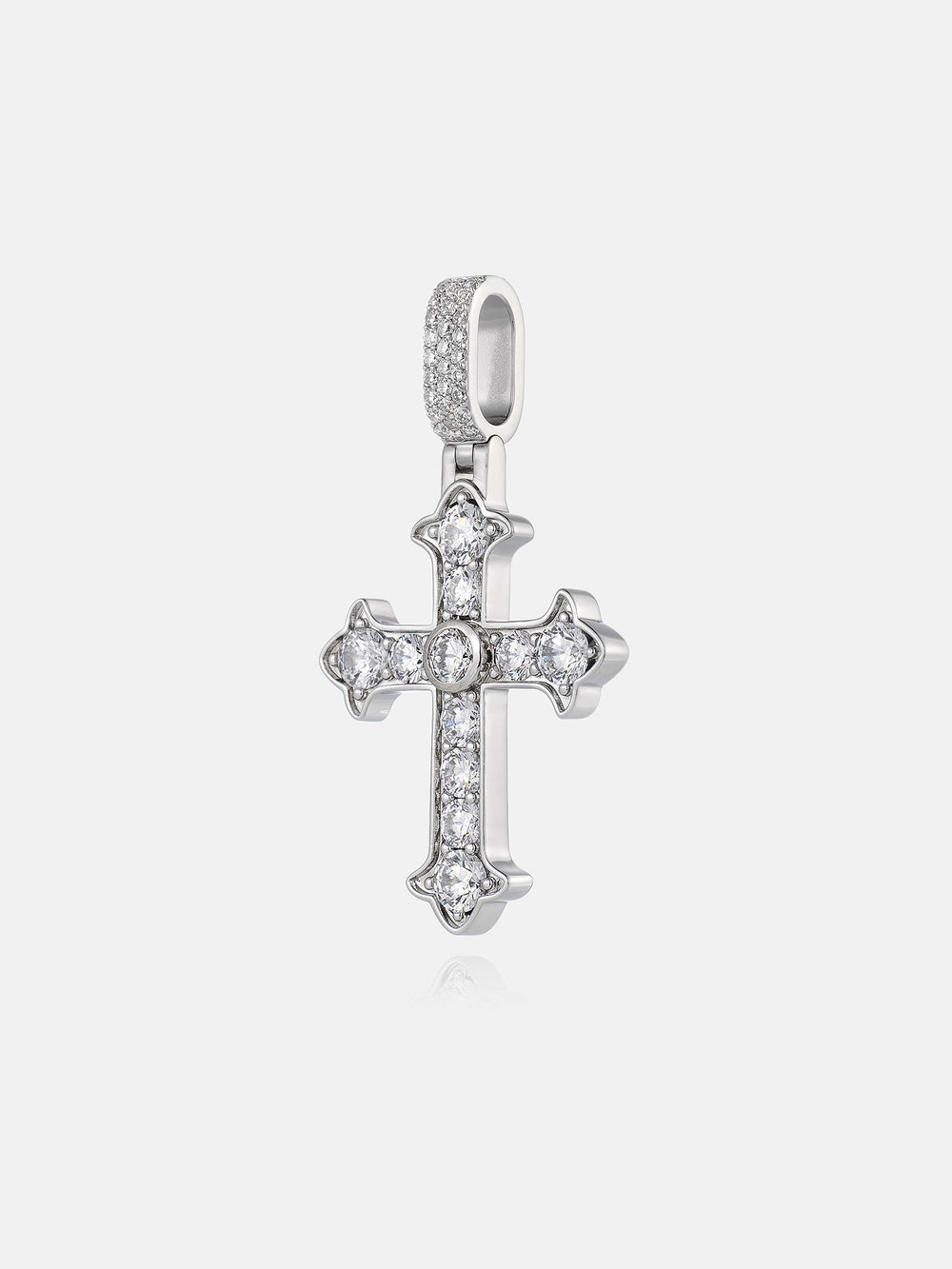Spearhead Moissanite Pointed Cross Pendant