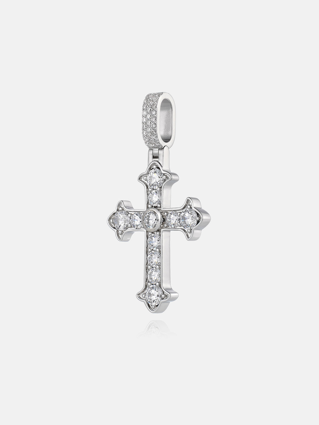 Spearhead Moissanite Pointed Cross Pendant