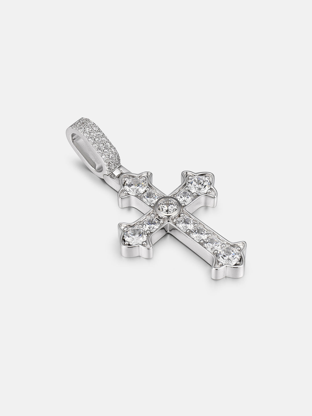 Spearhead Moissanite Pointed Cross Pendant