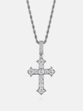 Spearhead Moissanite Pointed Cross Pendant