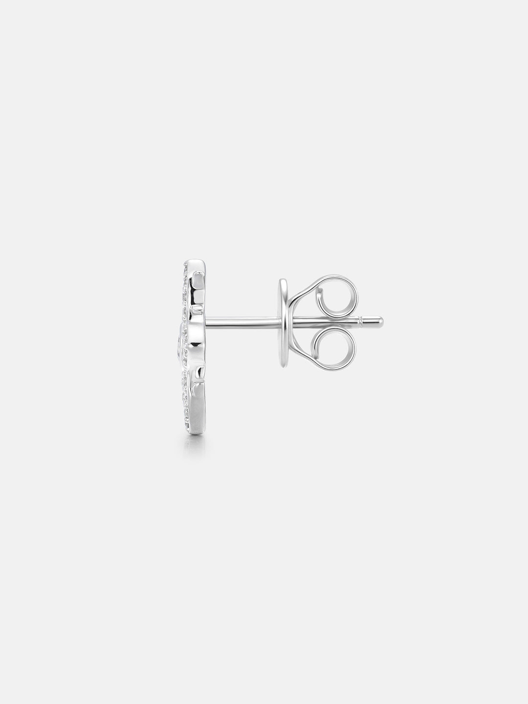 Spiked Cross Hollow Moissanite Stud Earrings