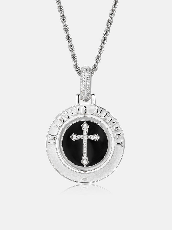 Spinning Custom Photo Cross Memory Pendant