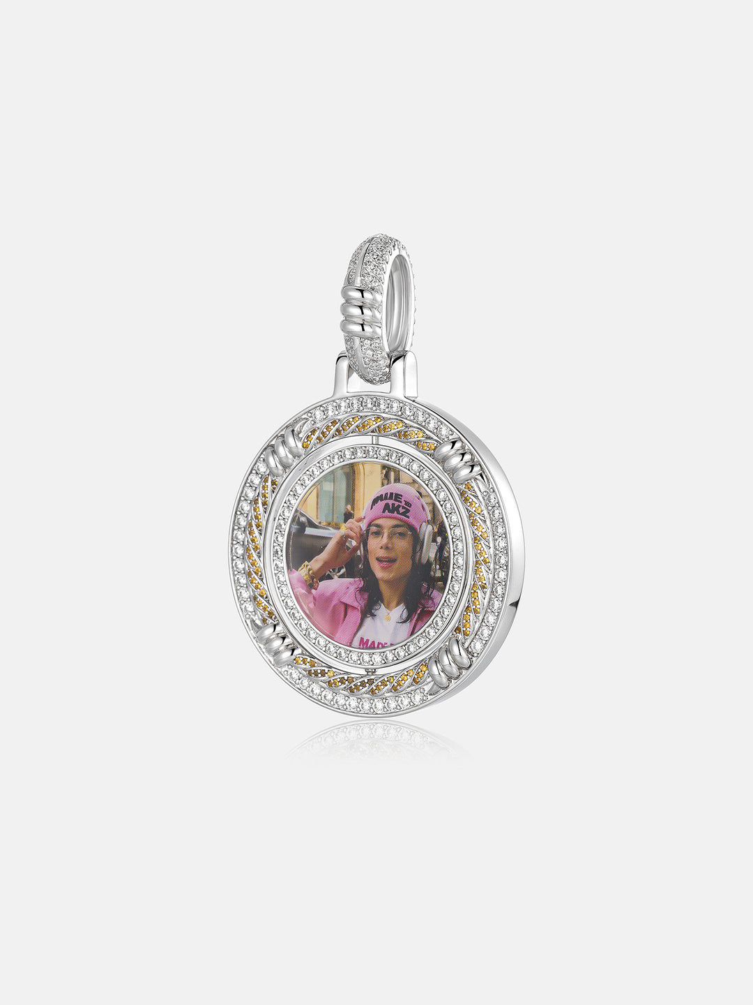 Spinning Custom Photo Cross Memory Pendant