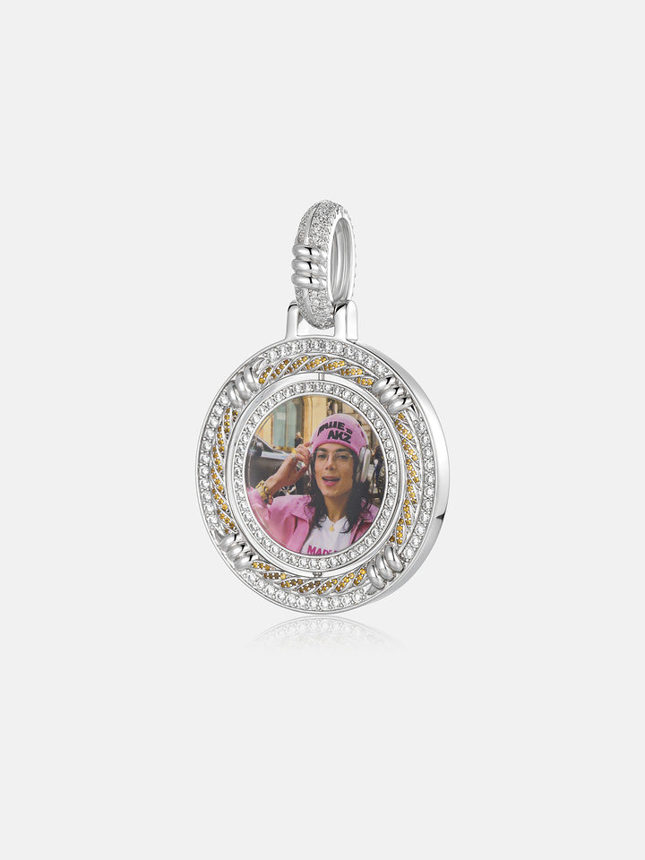 Spinning Custom Photo Cross Memory Pendant