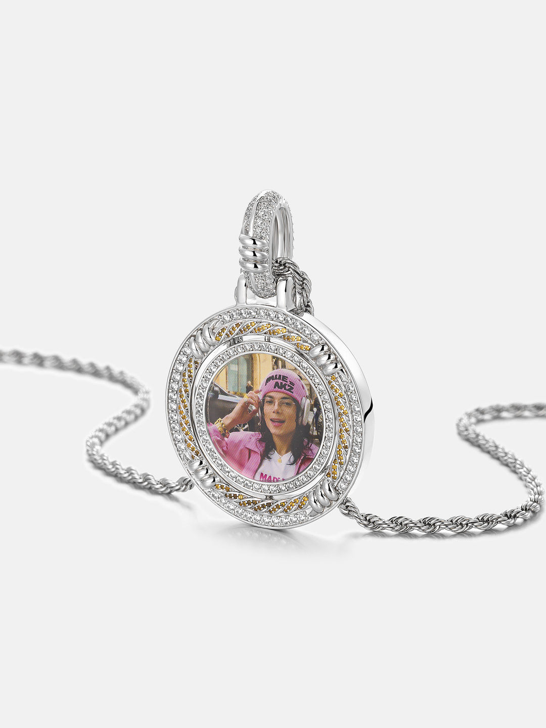 Spinning Custom Photo Cross Memory Pendant