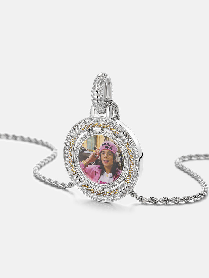 Spinning Custom Photo Cross Memory Pendant