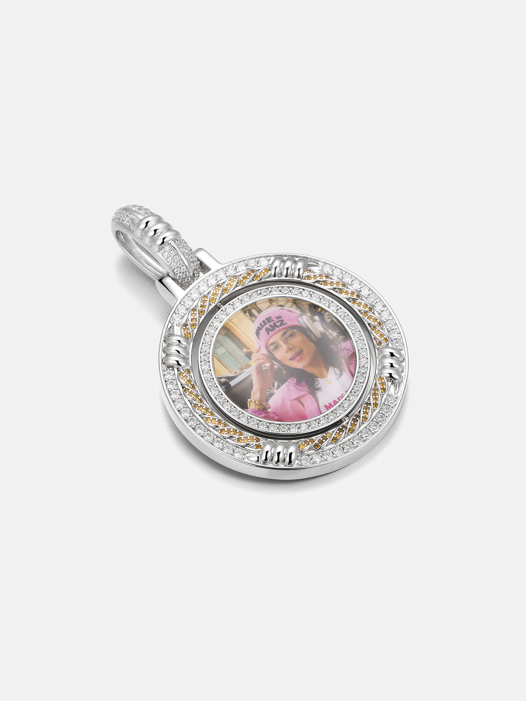 Spinning Custom Photo Cross Memory Pendant