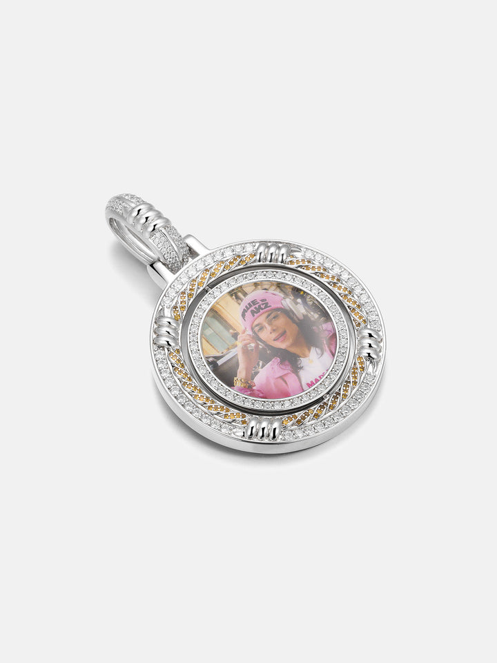 Spinning Custom Photo Cross Memory Pendant