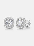 Square Stud Earrings - 3.4 Carat Total