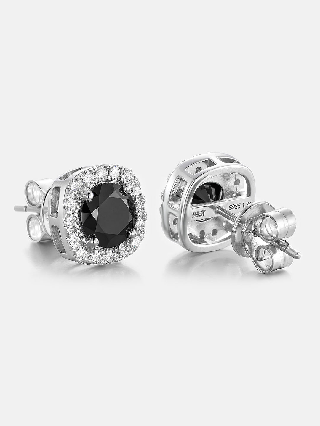 Square Stud Earrings - 3.4 Carat Total