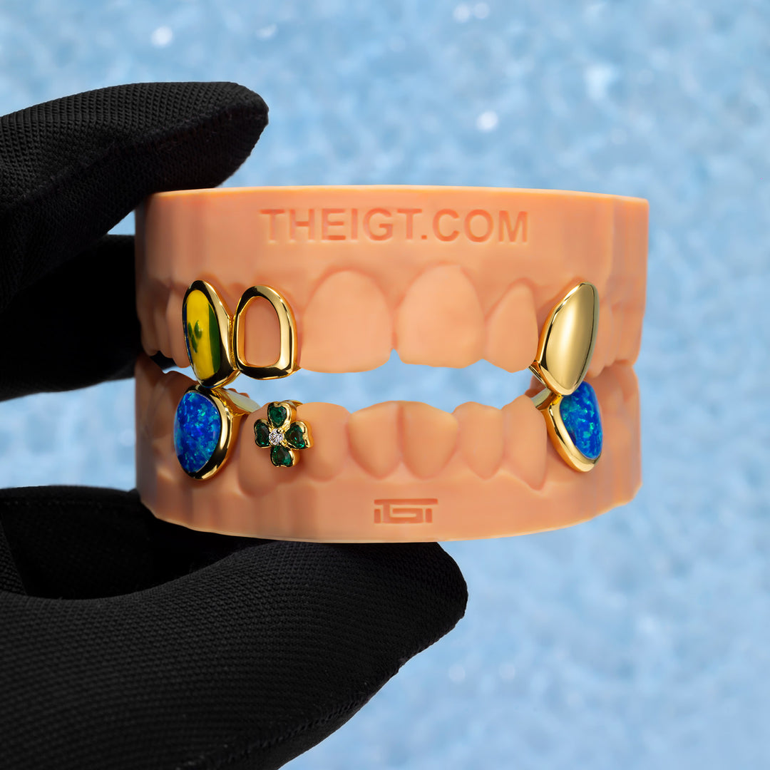 "St. Vincent Flag" Opal & Clover Grillz