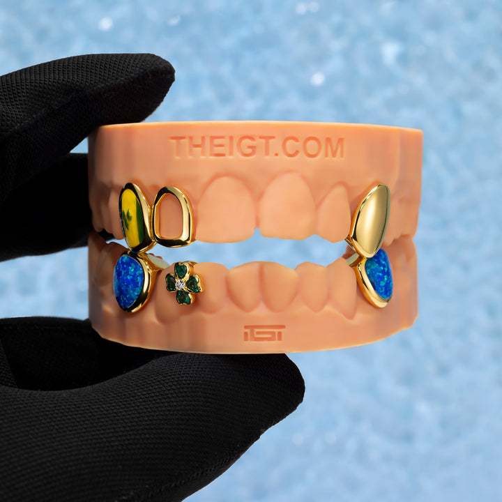 "St. Vincent Flag" Opal & Clover Grillz