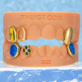 "St. Vincent Flag" Opal & Clover Grillz