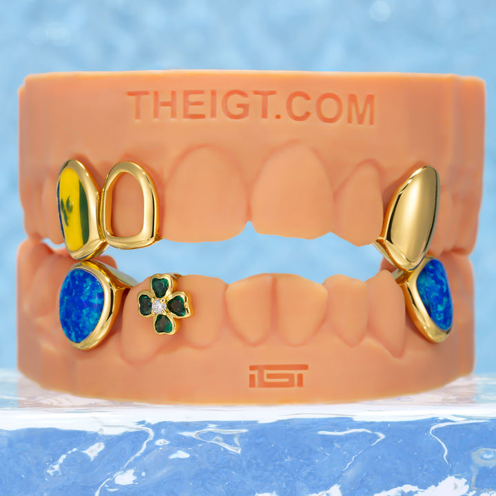 "St. Vincent Flag" Opal & Clover Grillz