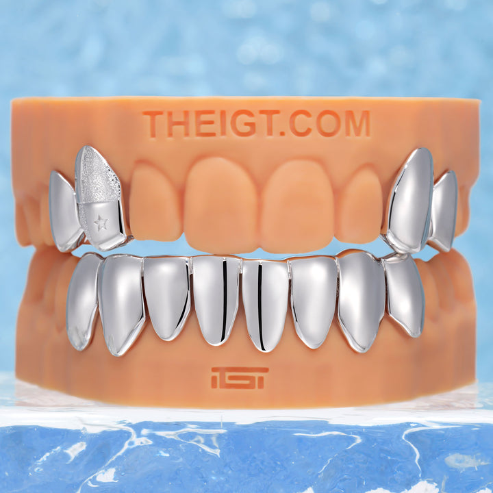 "Star Diamond Dust" Solid Polished Grillz