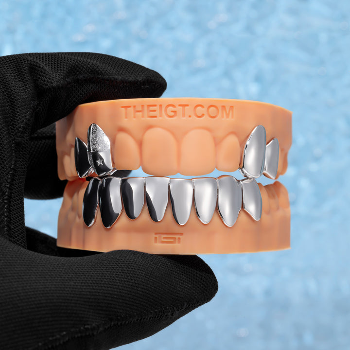 "Star Diamond Dust" Solid Polished Grillz