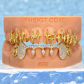 Star Fangs Dangling Marquise Bar Grillz