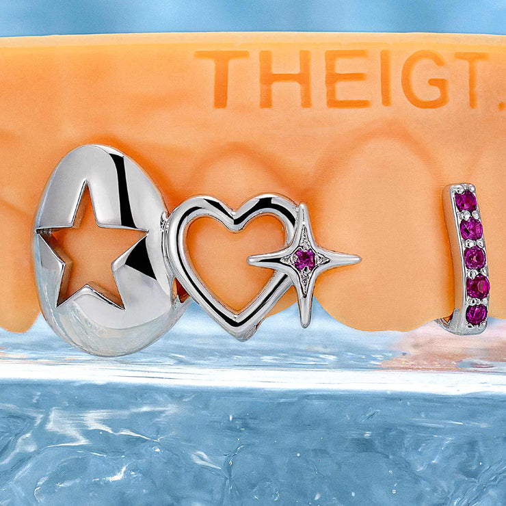 Star & Lip On Cap Grillz