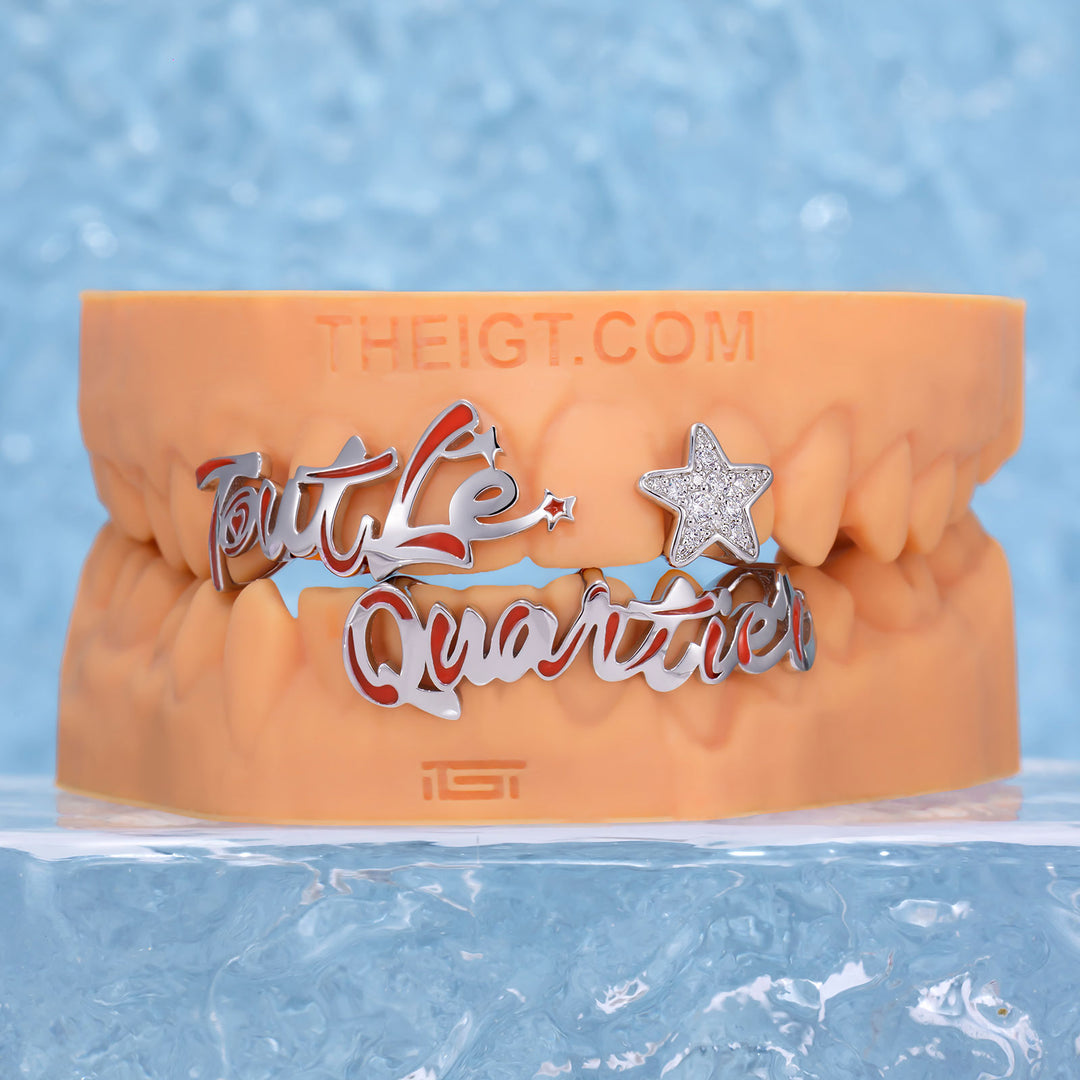 Starlight Enamel Letter Moissanite Star Grillz