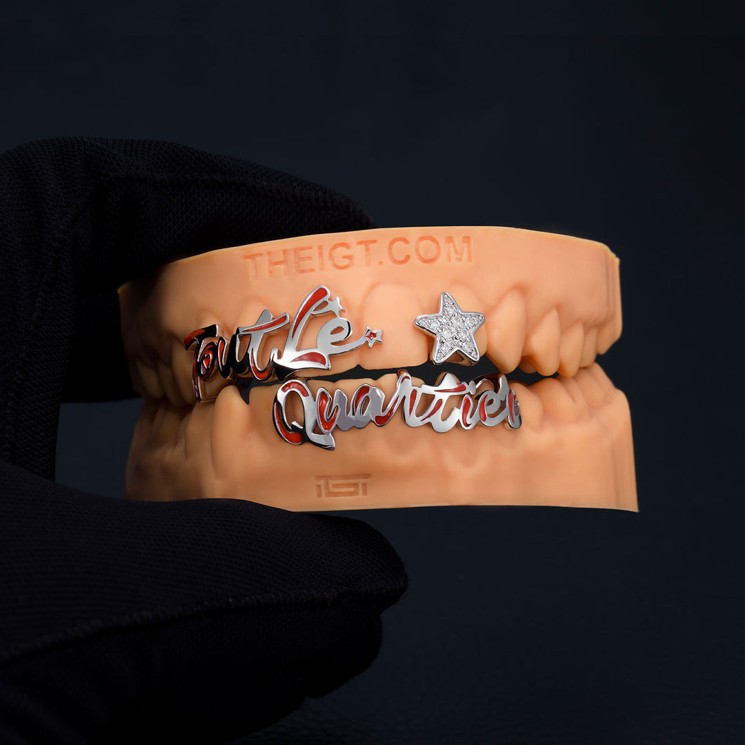 Starlight Enamel Letter Moissanite Star Grillz