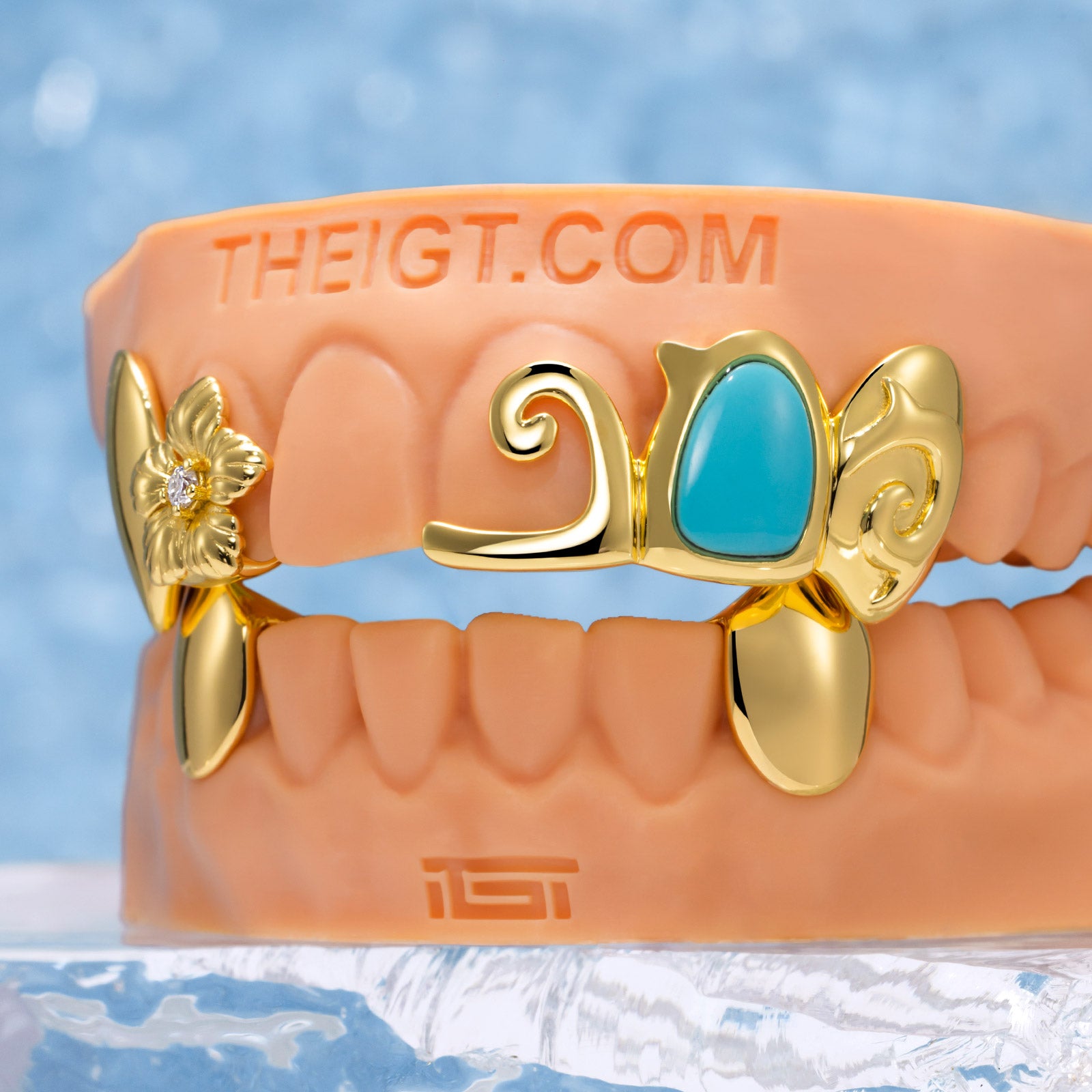 Sunset Hibiscus Fang Grillz