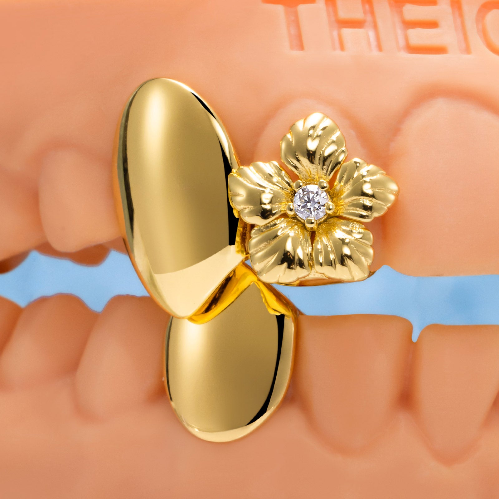 Sunset Hibiscus Fang Grillz