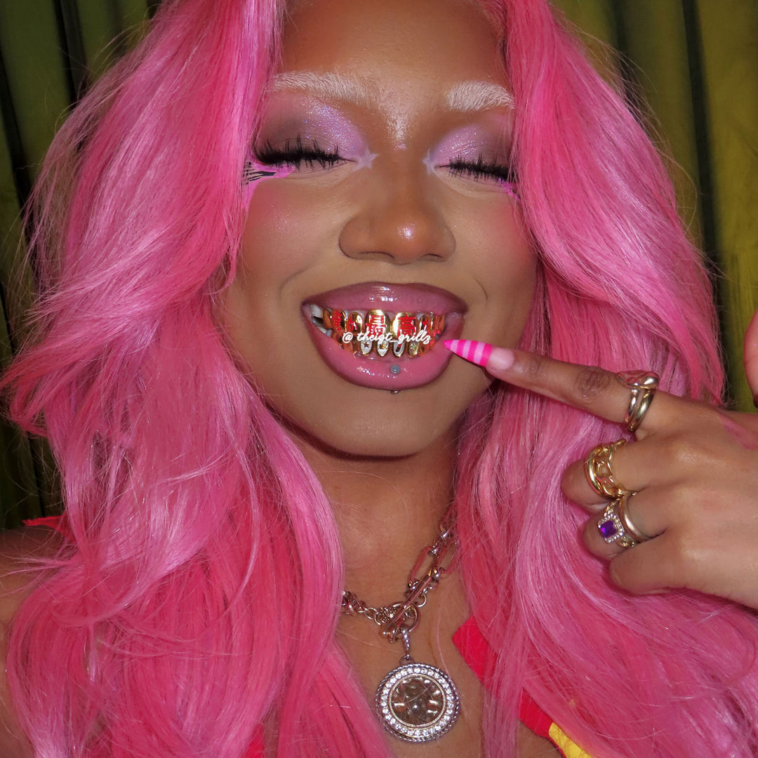 "Swap" Emoji Custom Enamel Kanji Grillz