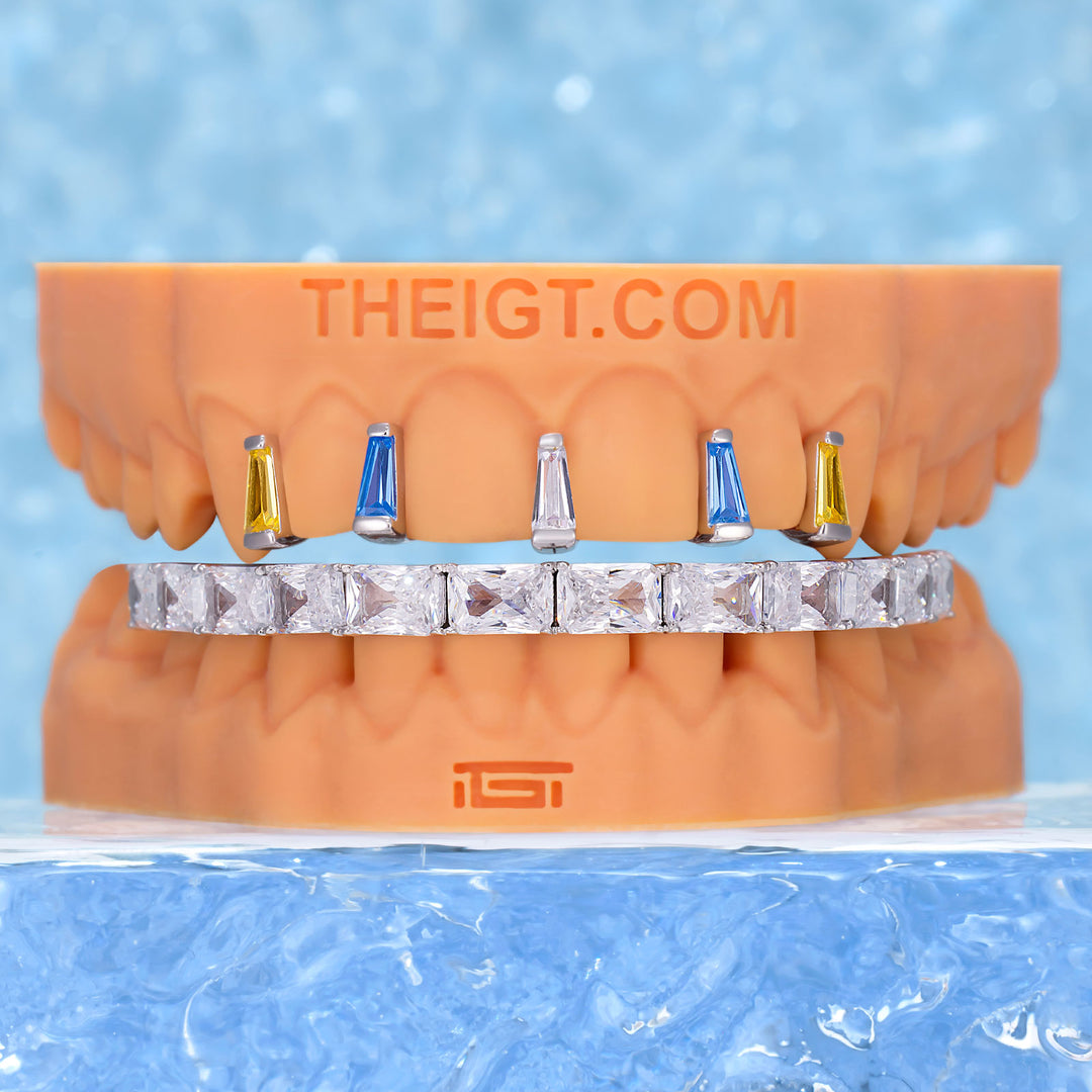 Tapered Baguette Spacers W Asscher Cut Bar