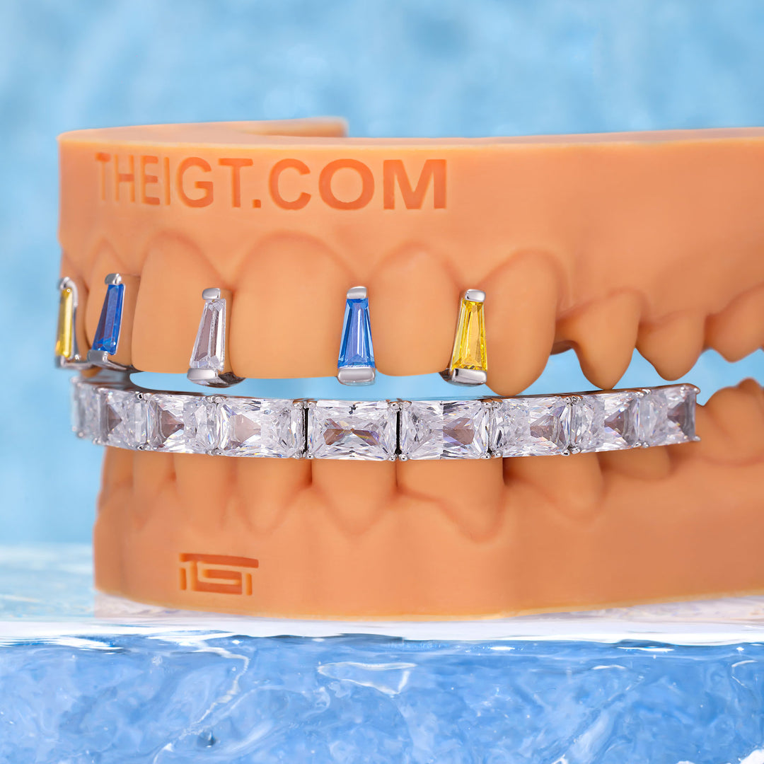 Tapered Baguette Spacers W Asscher Cut Bar