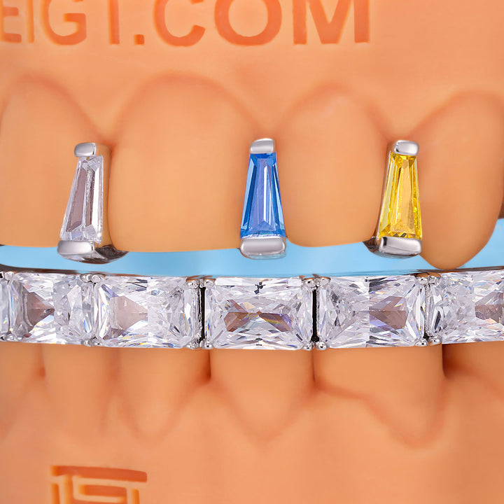 Tapered Baguette Spacers W Asscher Cut Bar