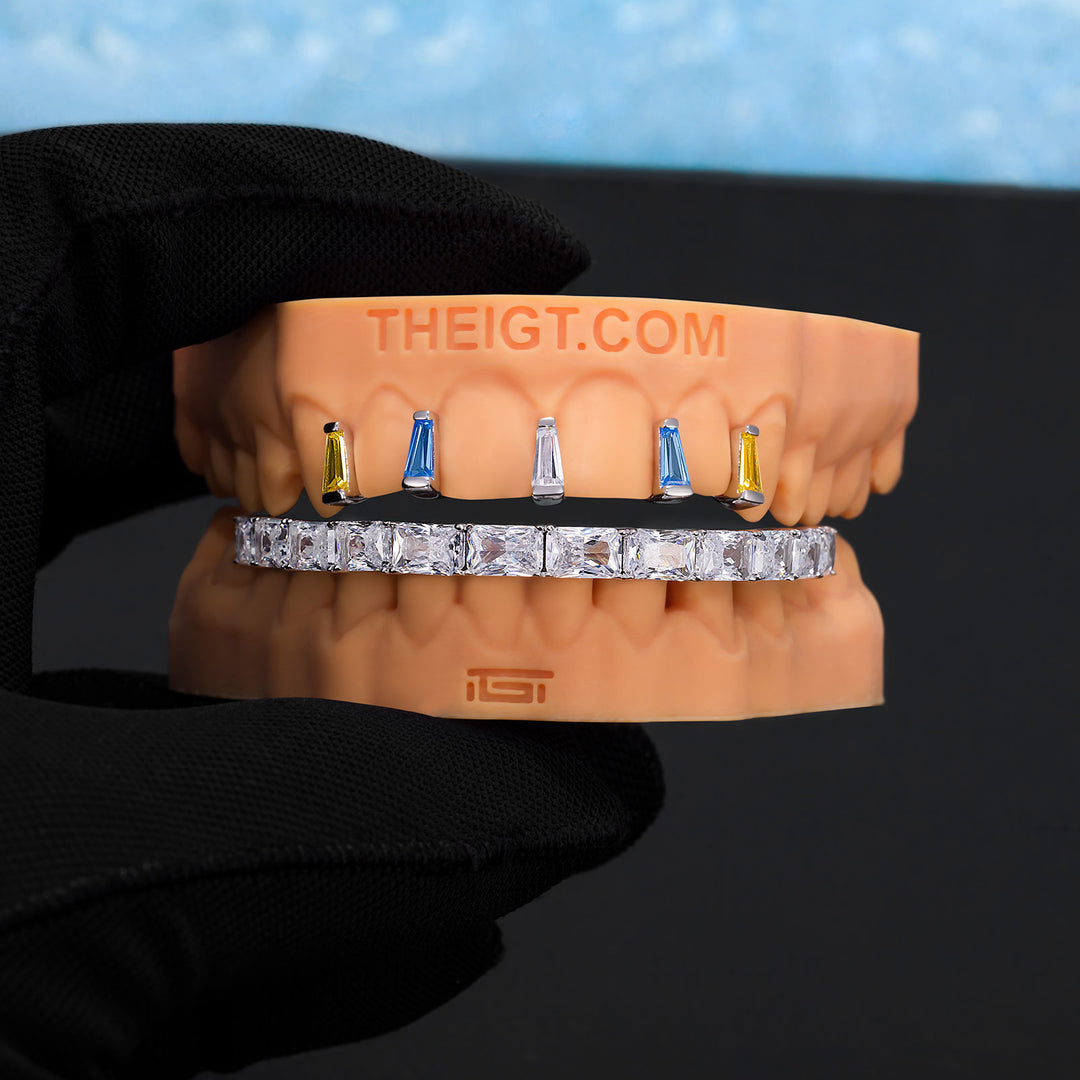 Tapered Baguette Spacers W Asscher Cut Bar