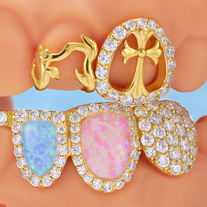Thorned Rose & Opal Diamond Grillz