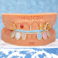 Thorned Rose & Opal Diamond Grillz
