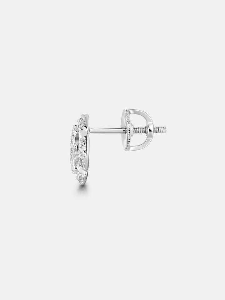 Tiered Cross Moissanite Stud Earrings