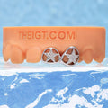 Top 2 Iced Star Open Face Cap Grillz