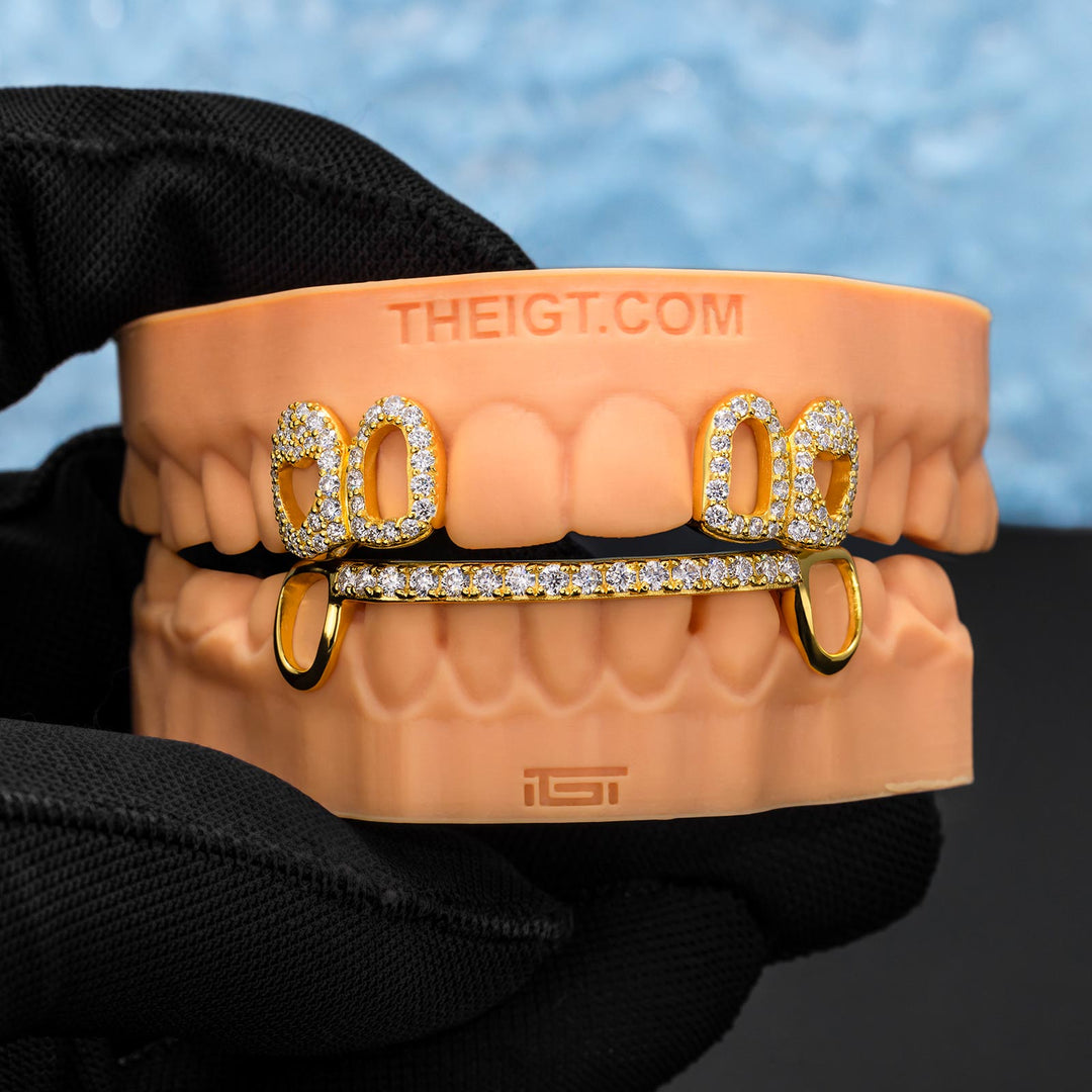 Top 4 Open Face With Bottom Bar Grillz