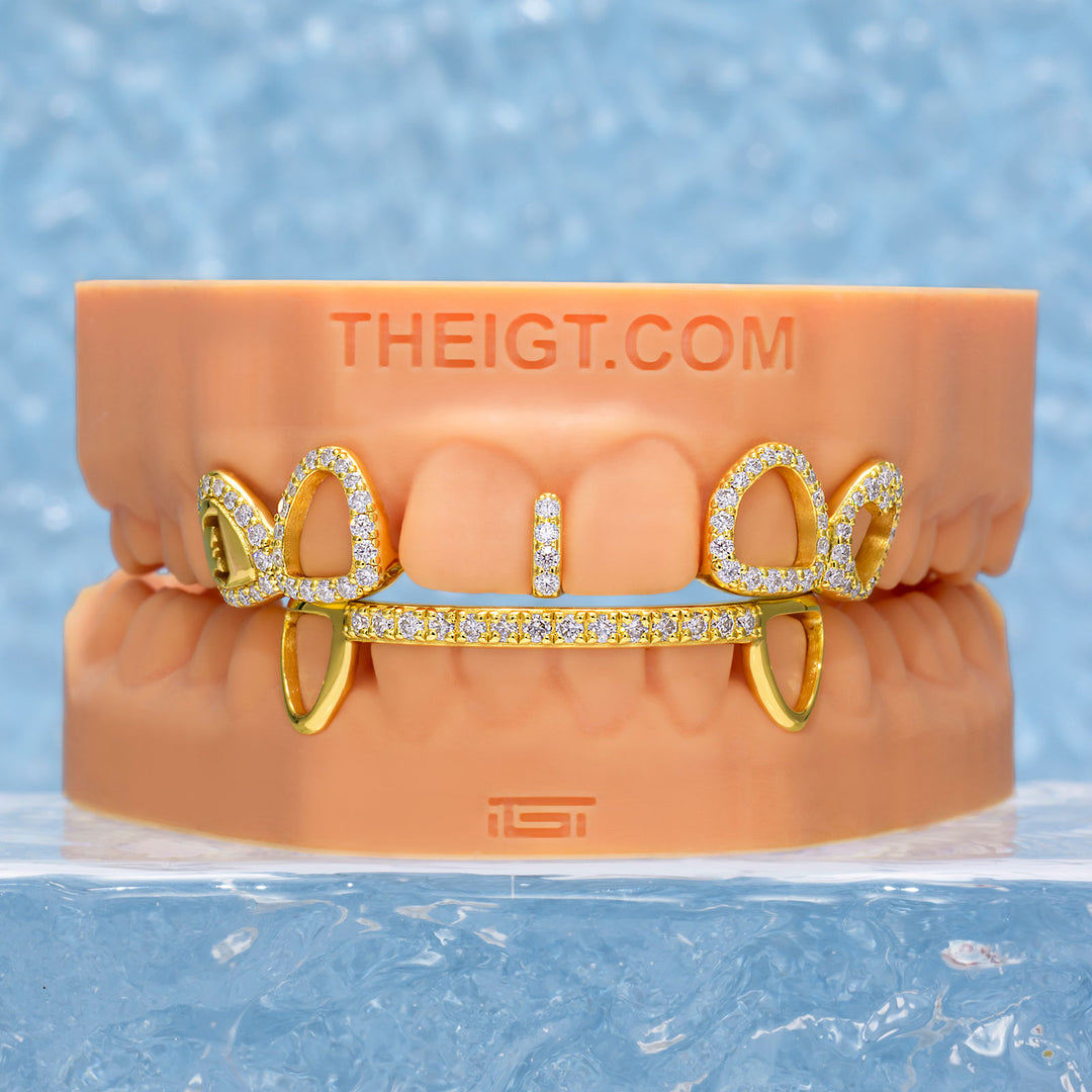 Top 4 Open Face With Bottom Bar Grillz