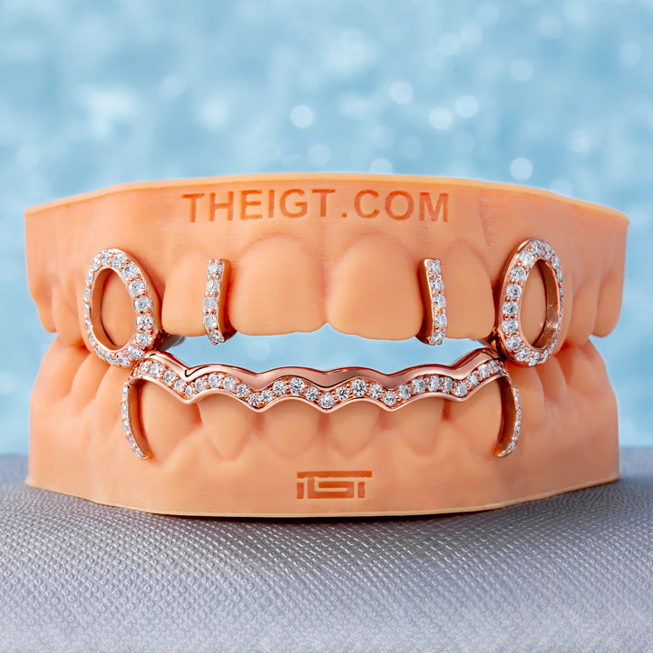 Top 4 Open Face With Bottom Wave Bar Grillz