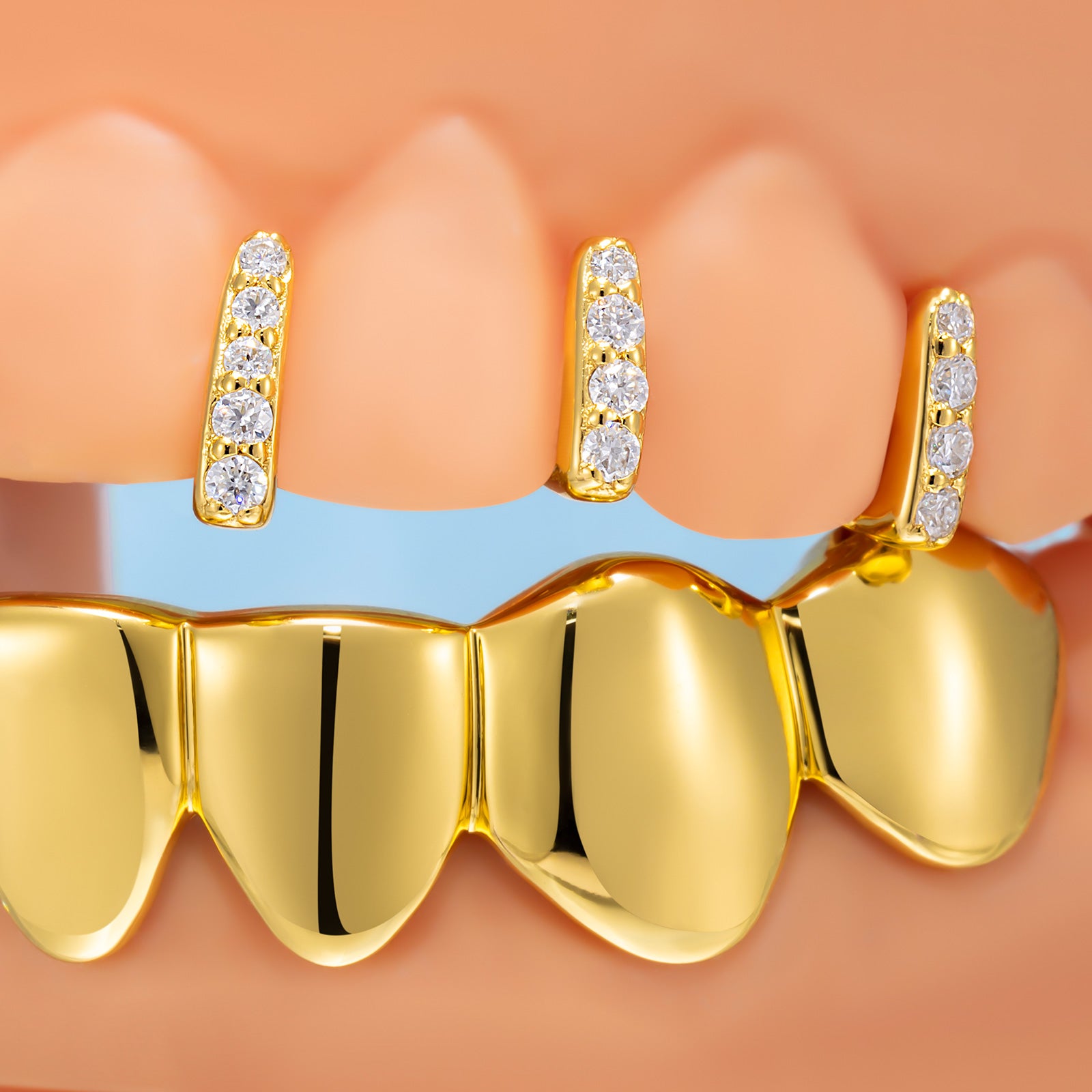 Top Gap Bar & Bottom Diamond Grillz