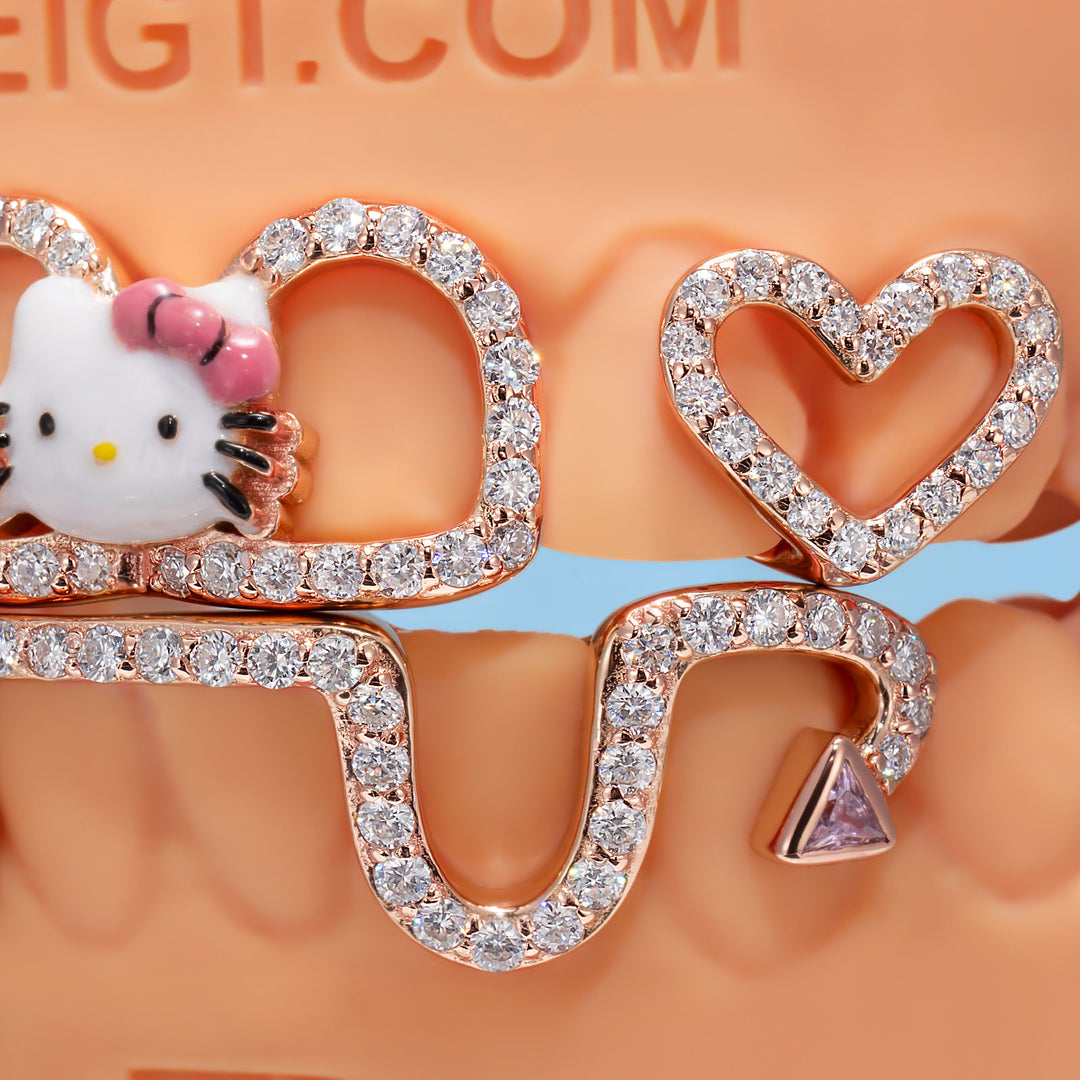Top Opal W Bunny Tail Bar Grillz