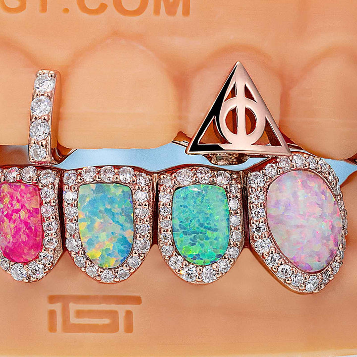 Top Open Face W Bottom Opal Grillz