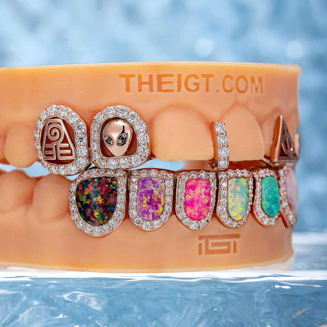 Top Open Face W Bottom Opal Grillz