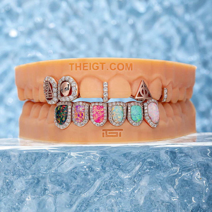 Top Open Face W Bottom Opal Grillz