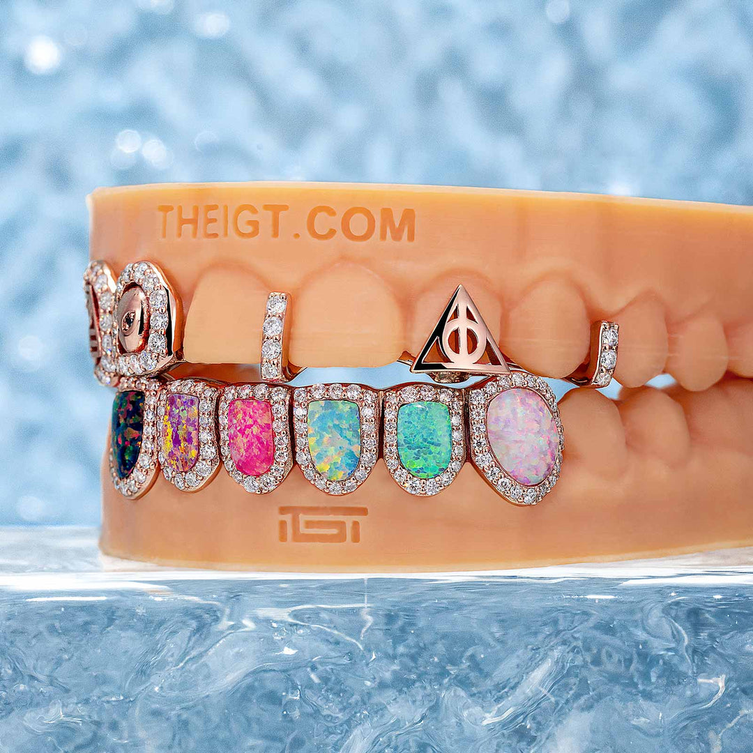 Top Open Face W Bottom Opal Grillz