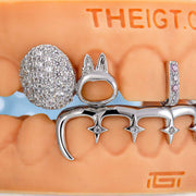 Top Star & Bottom Sparkle Bar Grillz